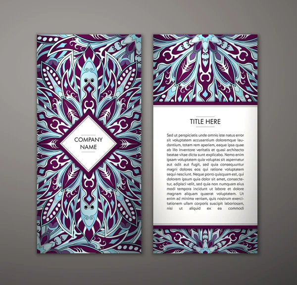 Çiçek mandala desenli el ilanı