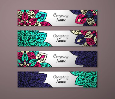 Afiş ile çiçek mandala kalıbı tanımlar