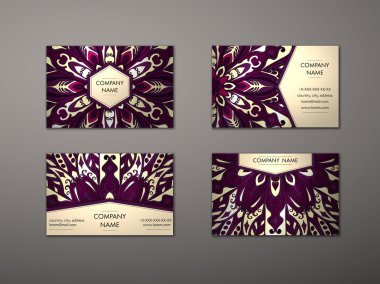 vektör vintage kartvizit set. 