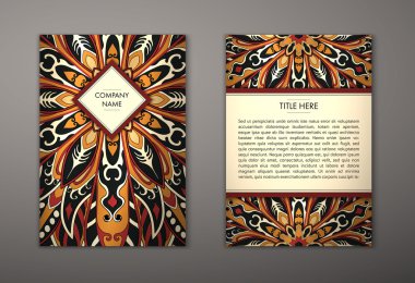 Çiçek mandala desenli el ilanı