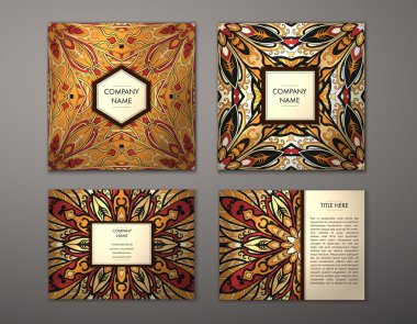 Çiçek mandala desenli el ilanı