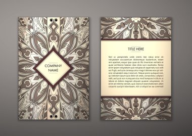 Çiçek mandala desenli el ilanı