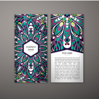 Çiçek mandala desenli el ilanı