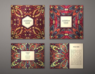 Çiçek mandala desenli el ilanı