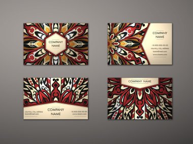 vektör vintage kartvizit set. 