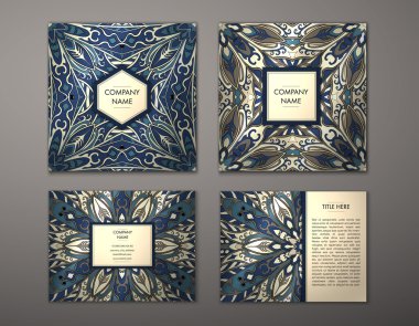 Çiçek mandala desenli el ilanı