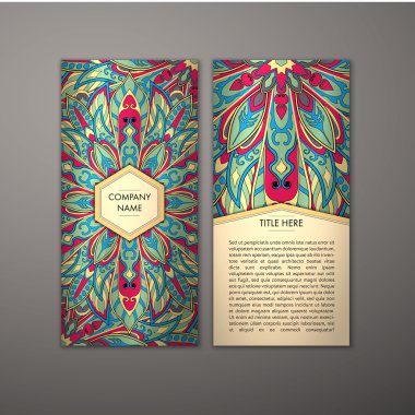 Çiçek mandala desenli el ilanı