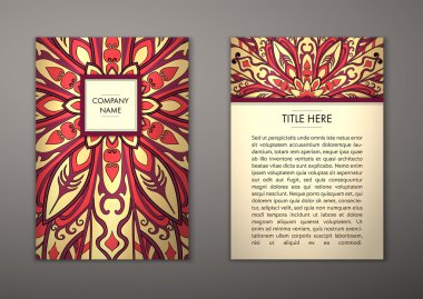 Çiçek mandala desenli el ilanı