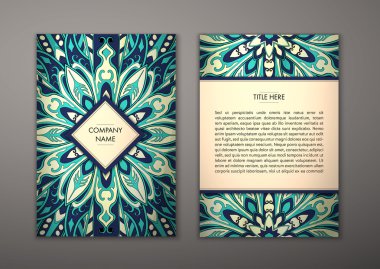 Çiçek mandala desenli el ilanı