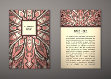 Çiçek mandala desenli el ilanı