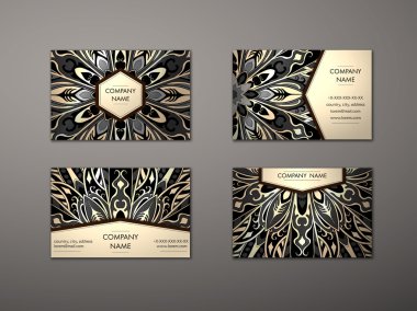 vektör vintage kartvizit set. 