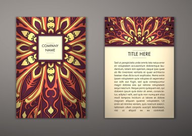 Çiçek mandala desenli el ilanı