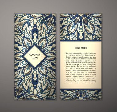 Çiçek mandala desenli el ilanı