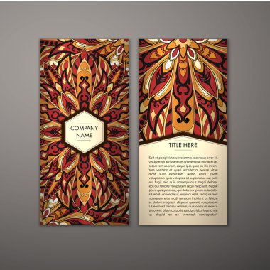 Çiçek mandala desenli el ilanı