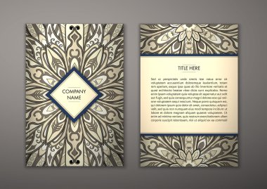 Çiçek mandala desenli el ilanı