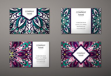 vektör vintage kartvizit set. 