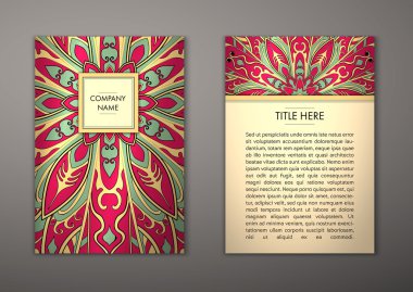 Çiçek mandala desenli el ilanı