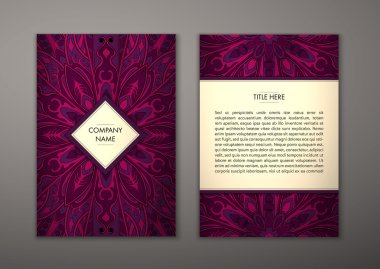 Çiçek mandala desenli el ilanı