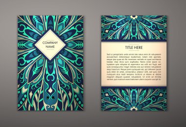 Çiçek mandala desenli el ilanı