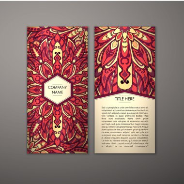 Çiçek mandala desenli el ilanı