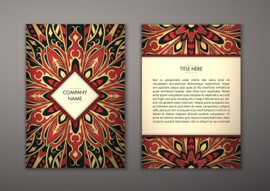 Çiçek mandala desenli el ilanı