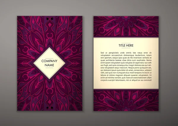 Çiçek mandala desenli el ilanı