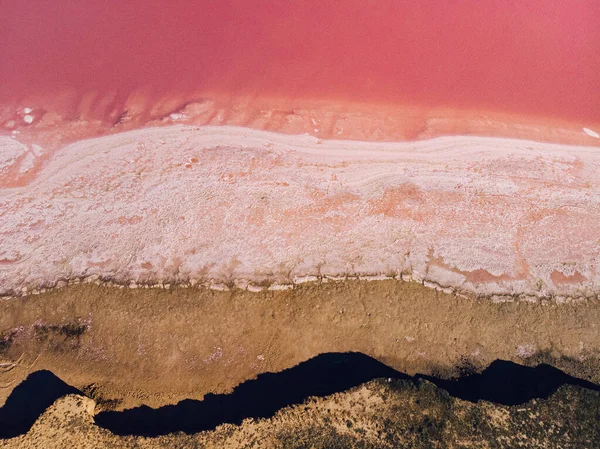 Rózsaszín tó. — Stock Fotó