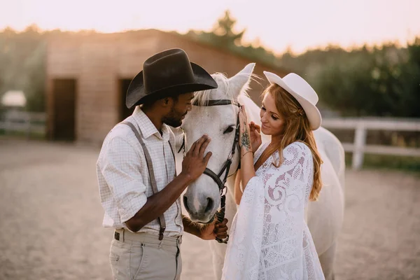 Cowboy stil bröllop. — Stockfoto