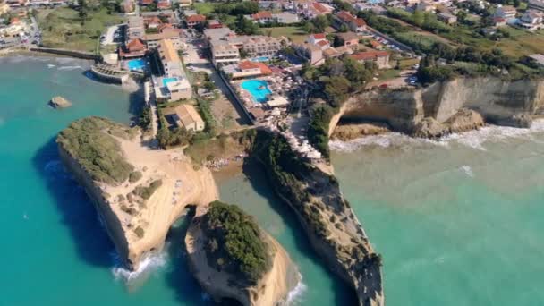 Kanal der Liebe auf der Insel Korfu, Griechenland. — Stockvideo