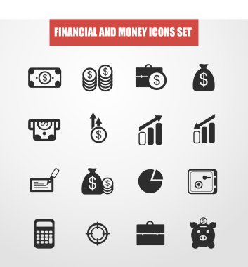 mali ve para simgeler vektör