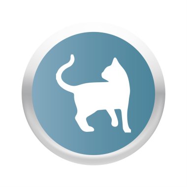 Kedi simgesi. kedi vektör
