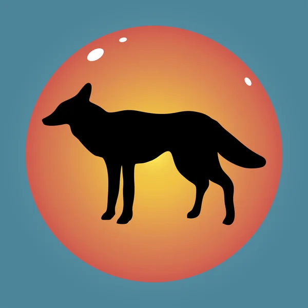 Fox pictogram. vector vos — Stockvector