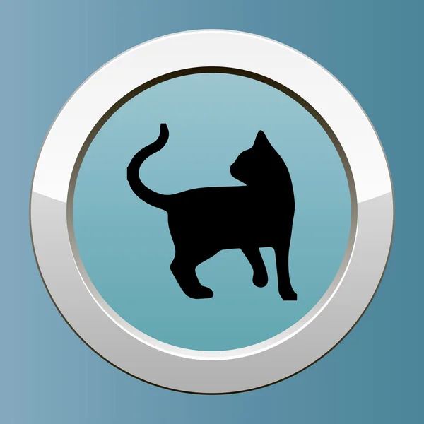 Het pictogram van de kat. kat vector — Stockvector