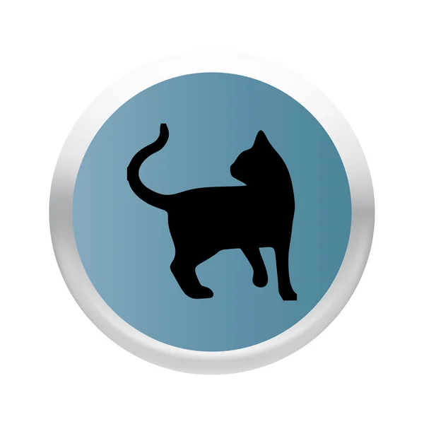 Het pictogram van de kat. kat vector — Stockvector