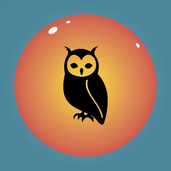 Icono del búho. vector wol — Vector de stock