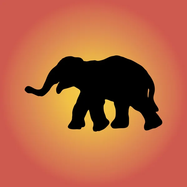 Elefante Icono. vector de elefante — Vector de stock