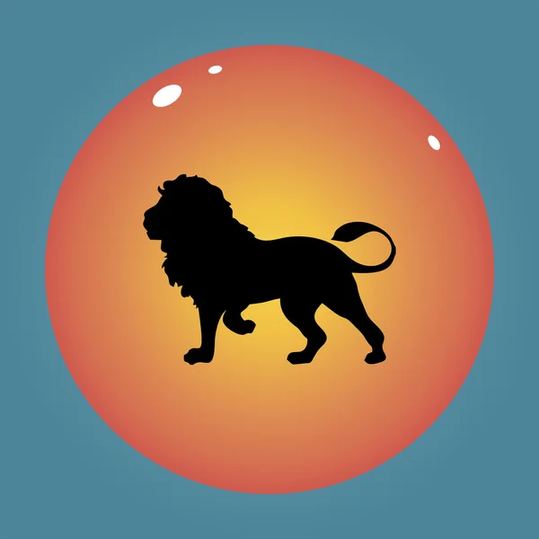 Ікона Лев. вектор лева — стоковий вектор