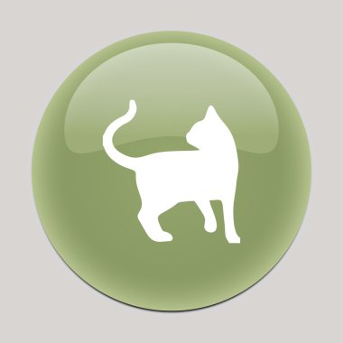 Kedi simgesi. kedi vektör