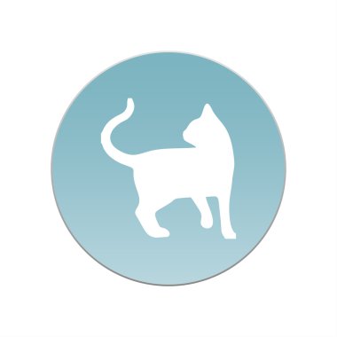Kedi simgesi. kedi vektör
