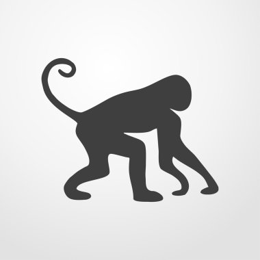 Maymun simgesi. maymun vektör