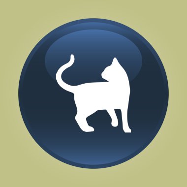 Kedi simgesi. kedi vektör