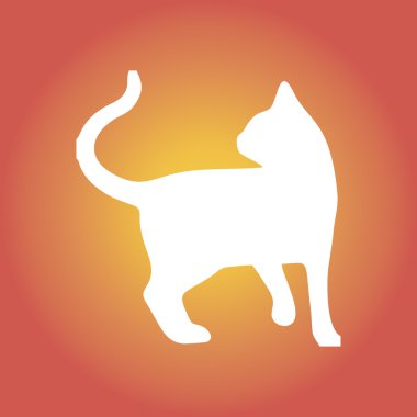 Kedi simgesi. kedi vektör