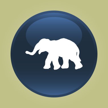 Fil kutsal kişilerin resmi. Hayvan simge vektör