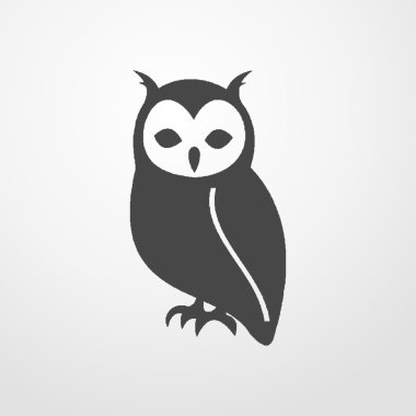 Baykuş simgesi. baykuş vektör