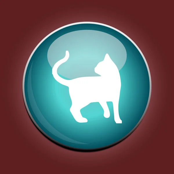 Het pictogram van de kat. kat vector — Stockvector
