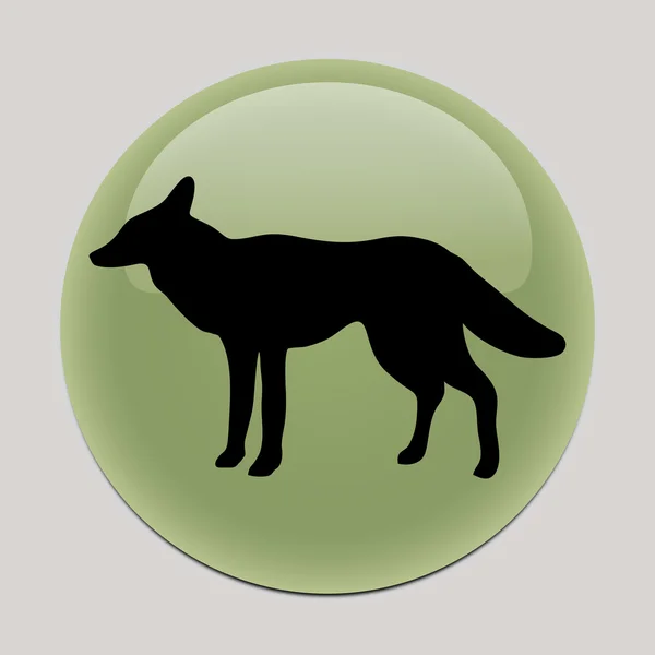 Fox Icon, vettore volpe — Vettoriale Stock