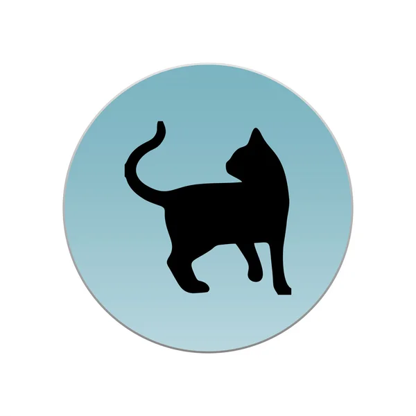 Het pictogram van de kat. kat vector — Stockvector