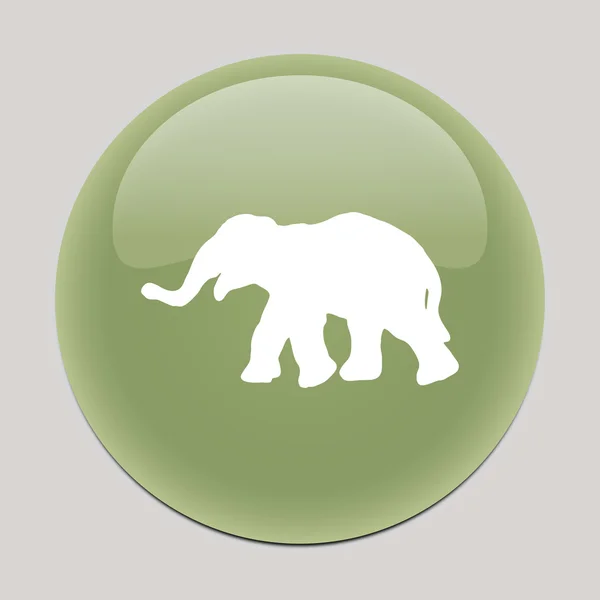 Elefante Icono. animal vector icono — Vector de stock