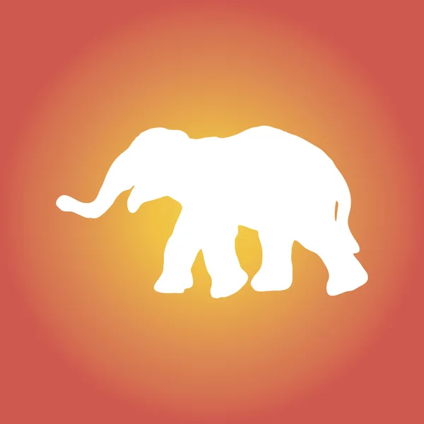 Elefante Icono. vector de elefante — Vector de stock