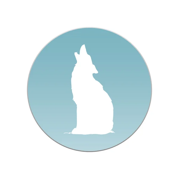 Wolf pictogram. Wolf vector — Stockvector